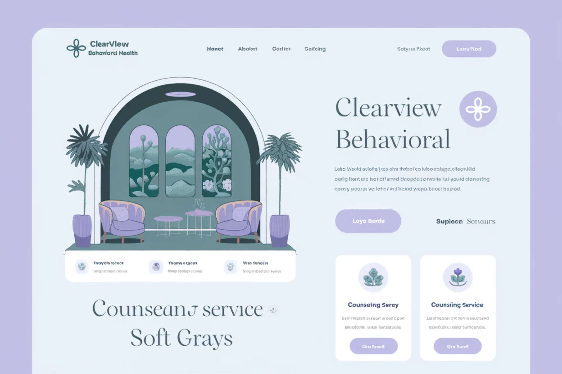 Mental Health Clearview Behavioral Health — Mental Health website design concept