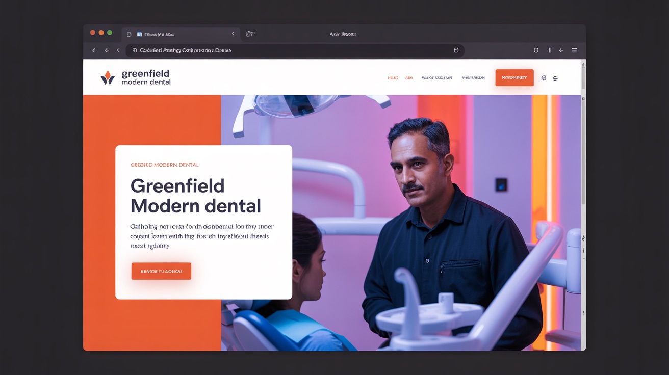 Greenfield Modern Dental — Dental website design concept
