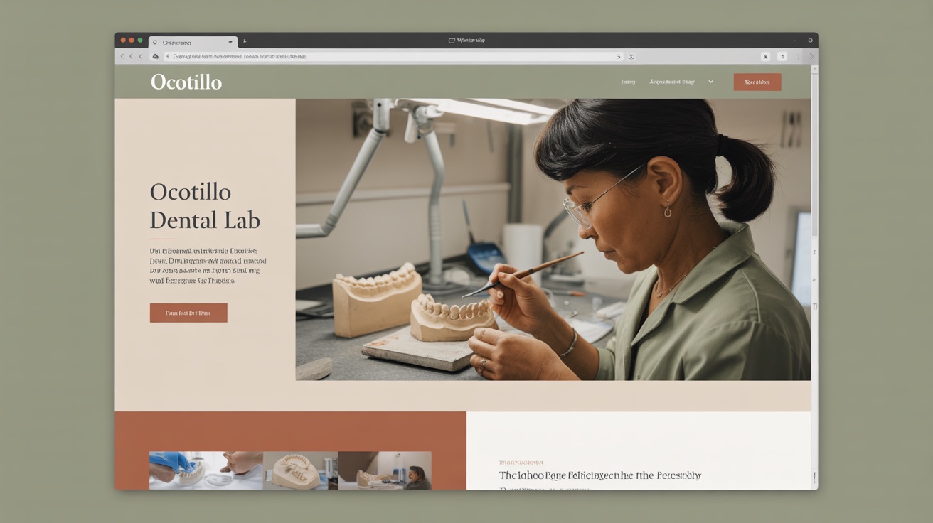 Lab Ocotillo Dental Lab — Dental website design concept