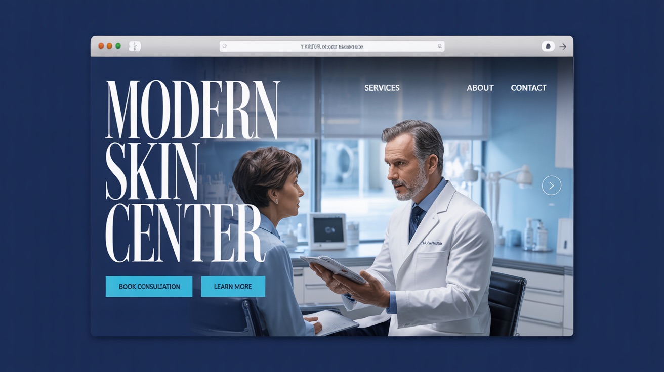 Modern Skin Center — Dermatology website design concept
