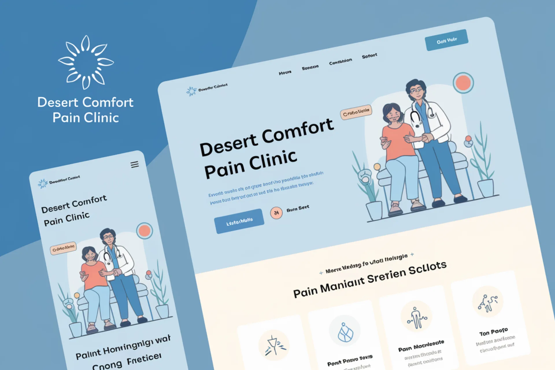 Pain Management Desert Comfort Pain Clinic — Pain Management website design concept