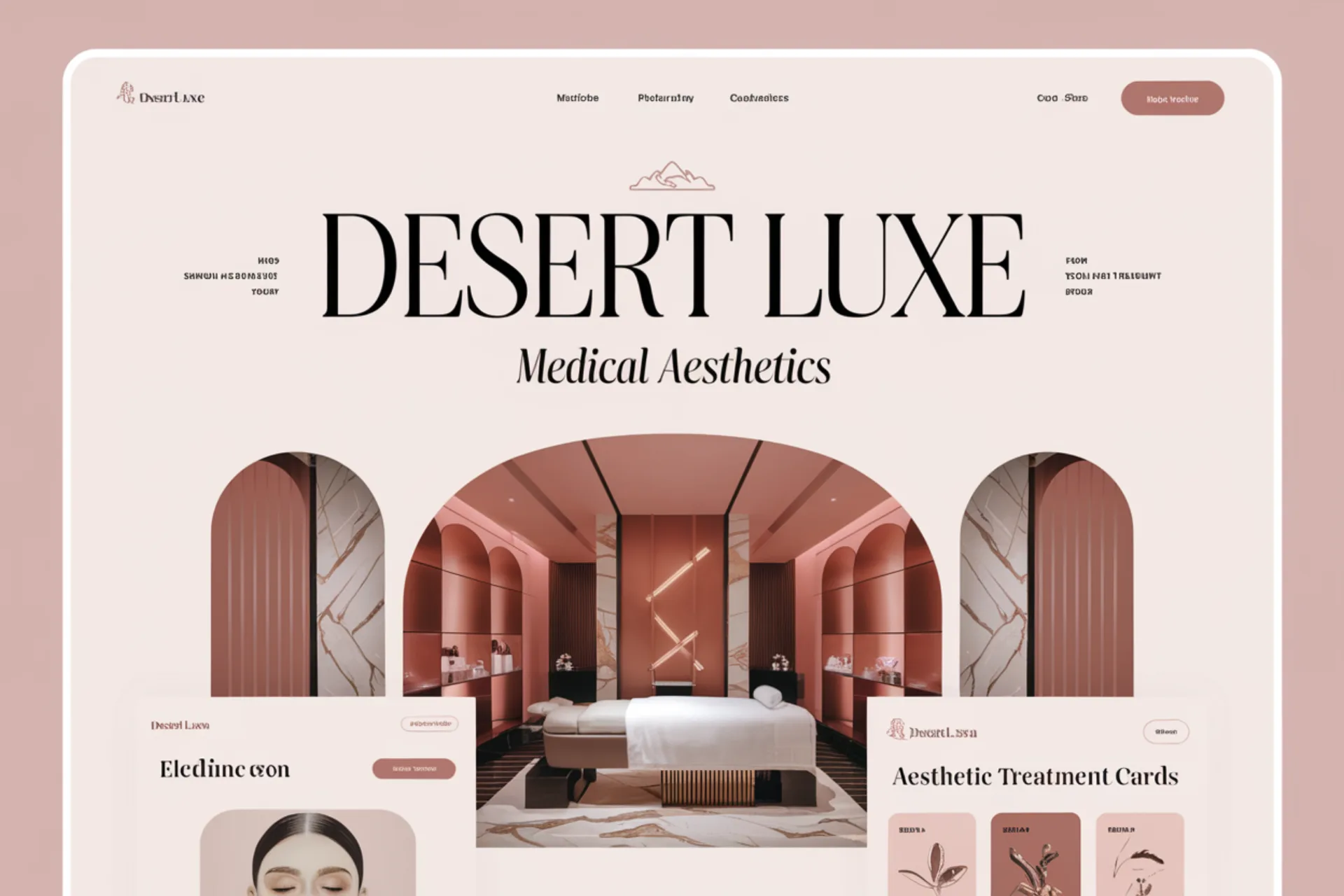 Medical Spa Desert Luxe Medical Aesthetics — Medical Spa website design concept