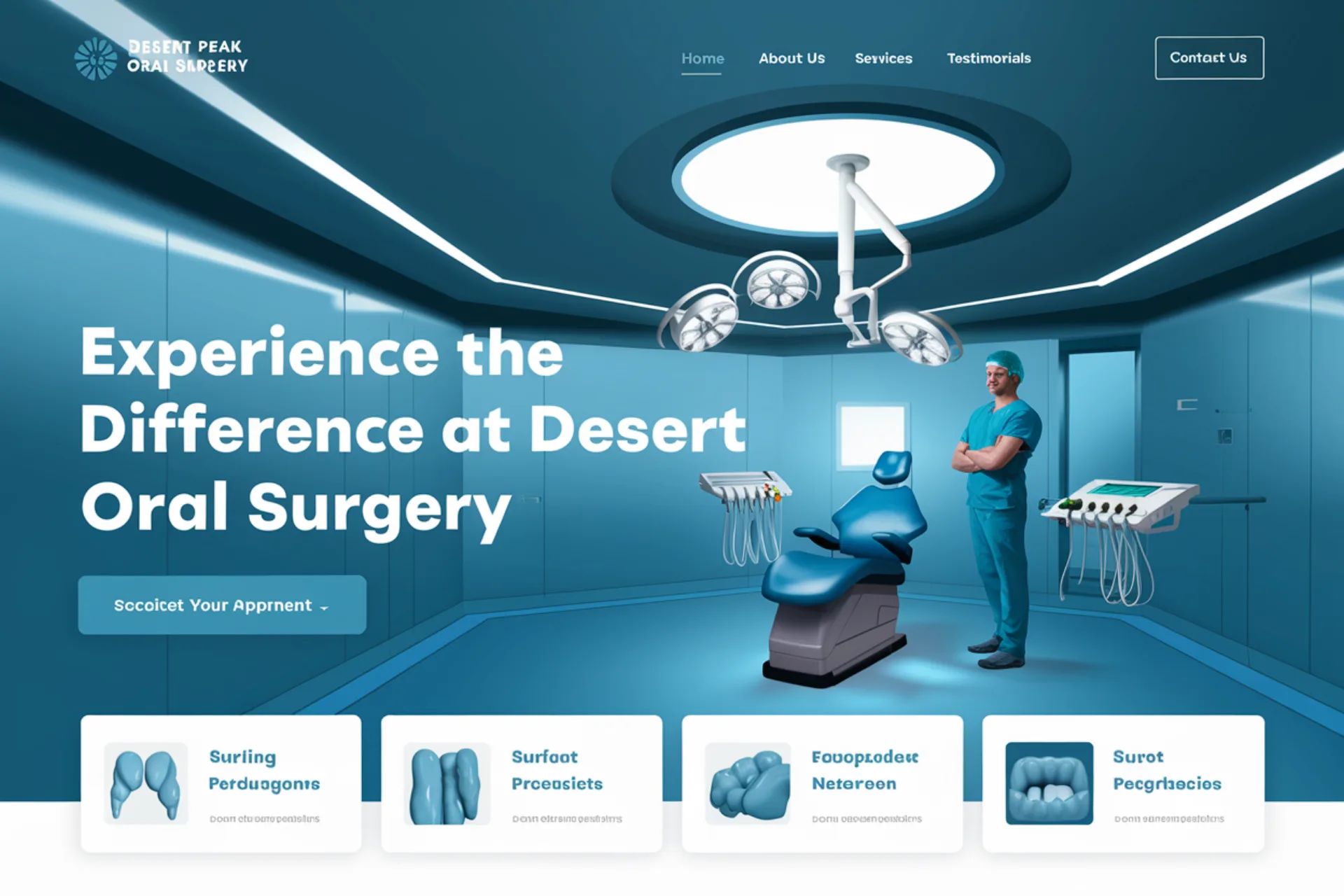 Oral Surgery Desert Peak Oral Surgery — Oral Surgery website design concept
