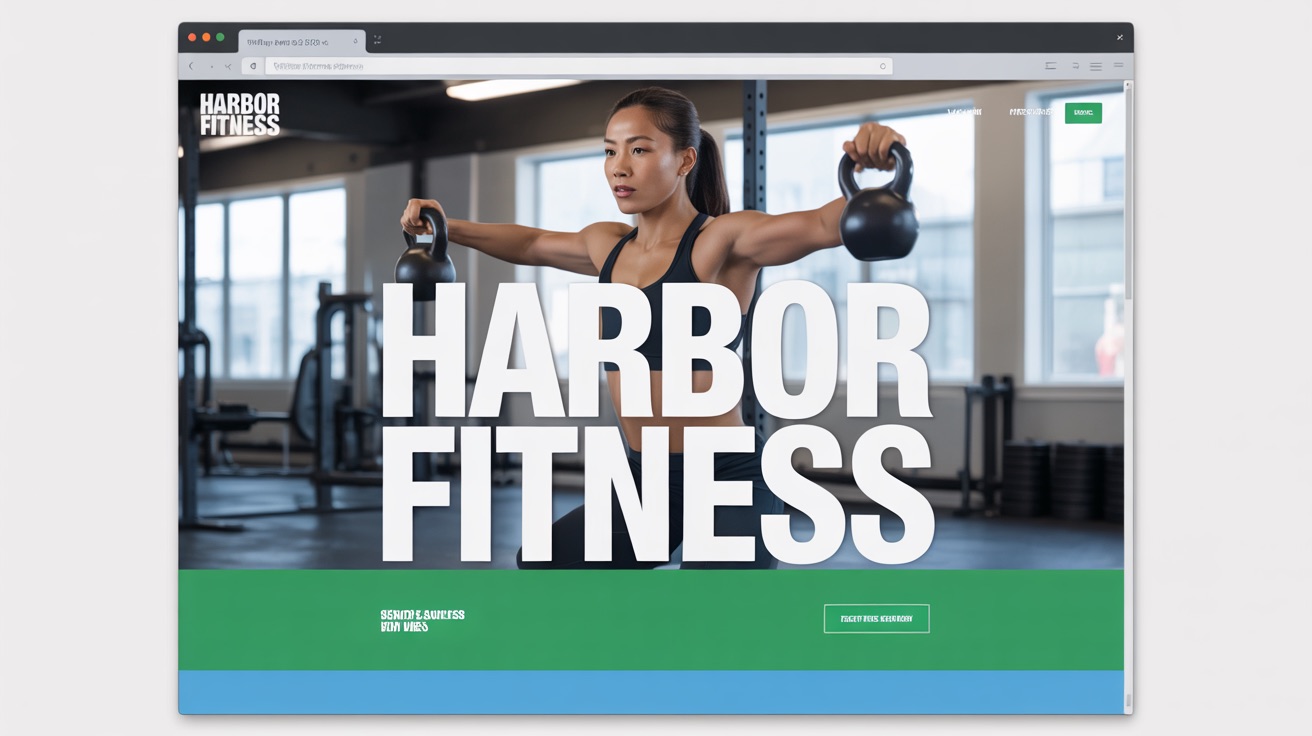 Fitness Studio Harbor Fitness — Gym website design concept