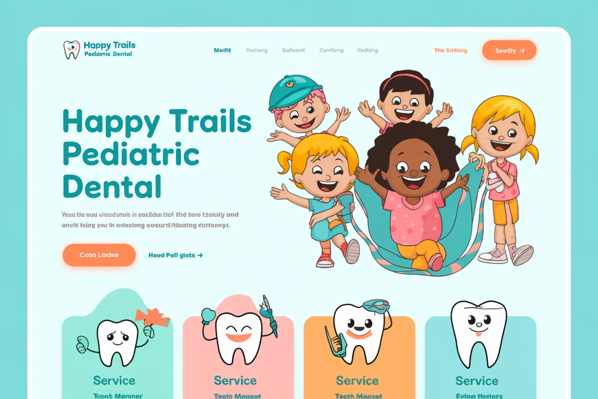 Pediatric Dentistry Happy Trails Pediatric Dental — Pediatric Dentistry website design concept