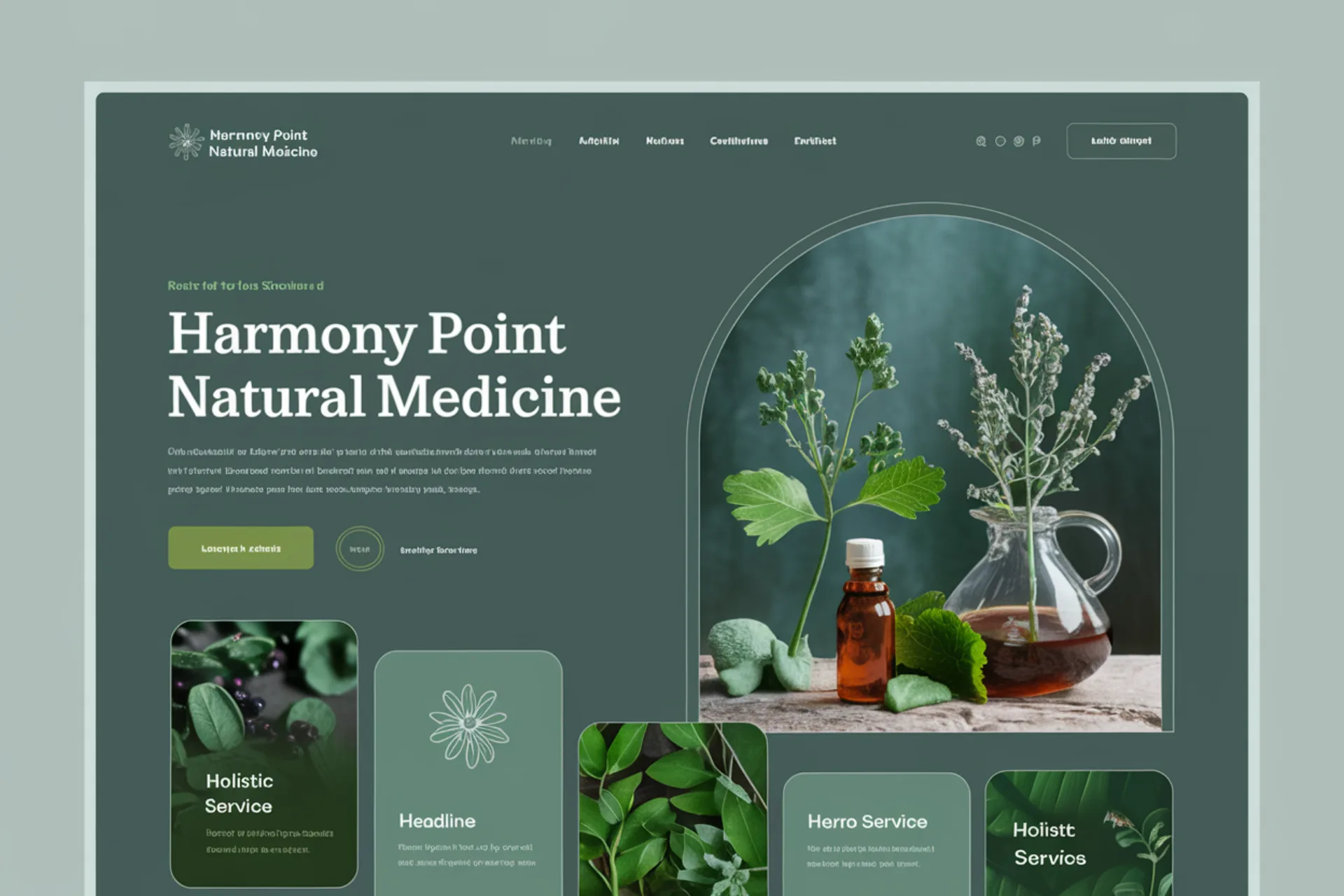 Holistic Medicine Harmony Point Natural Medicine — Holistic Medicine website design concept