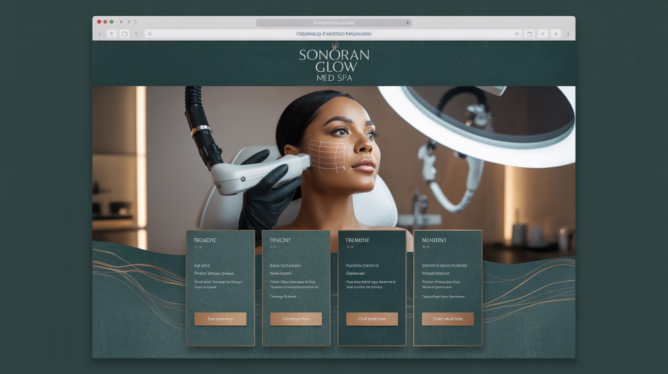 Spa Sonoran Glow Med Spa — Medical website design concept