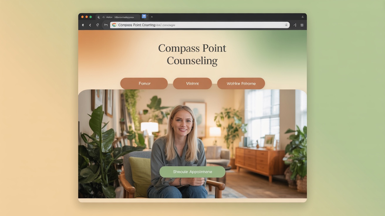 Health Compass Point Counseling — Mental website design concept