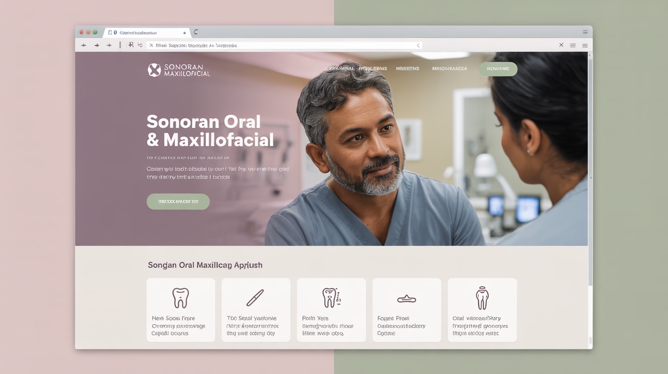 Surgery Sonoran Oral Maxillofacial — Oral website design concept