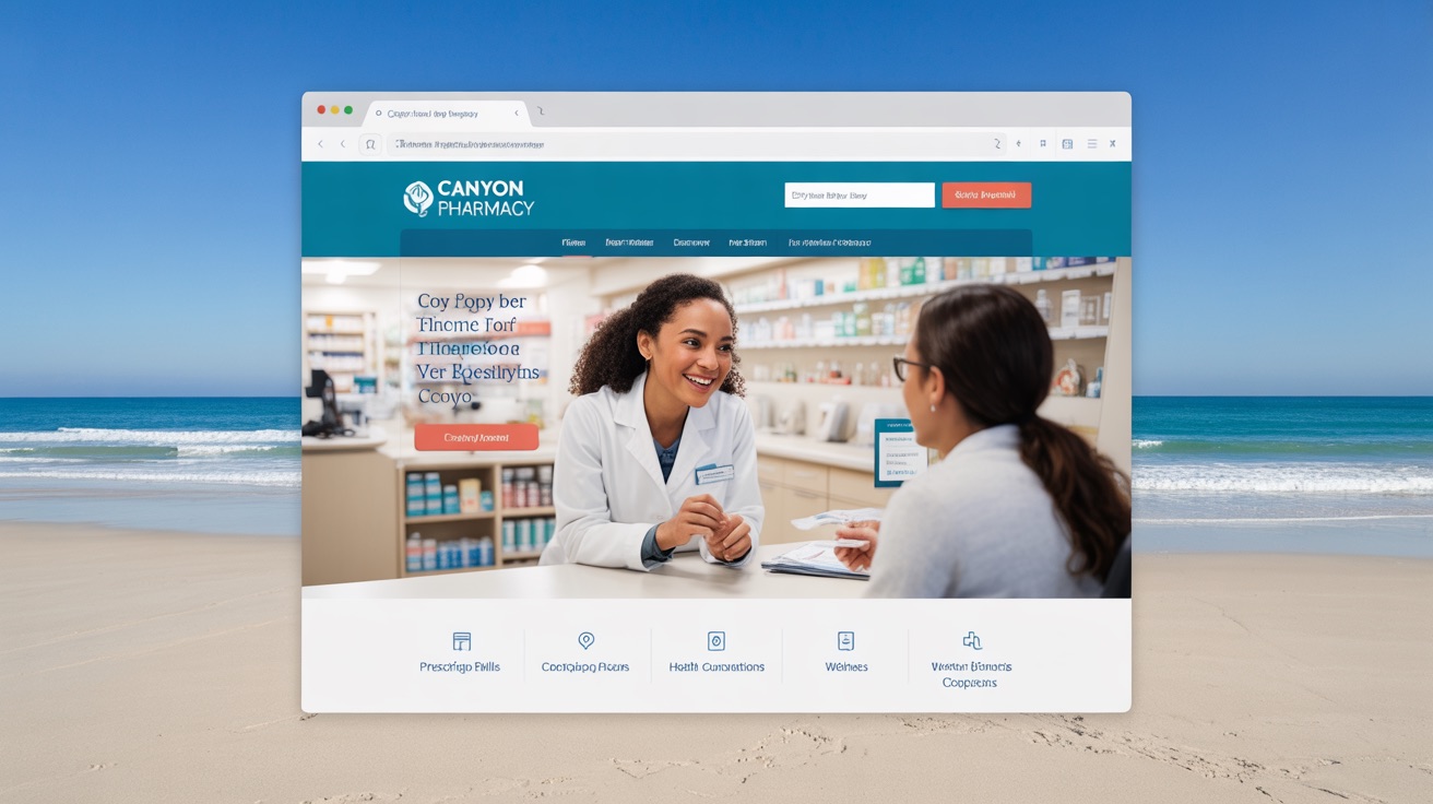 Canyon Pharmacy — Pharmacy website design concept