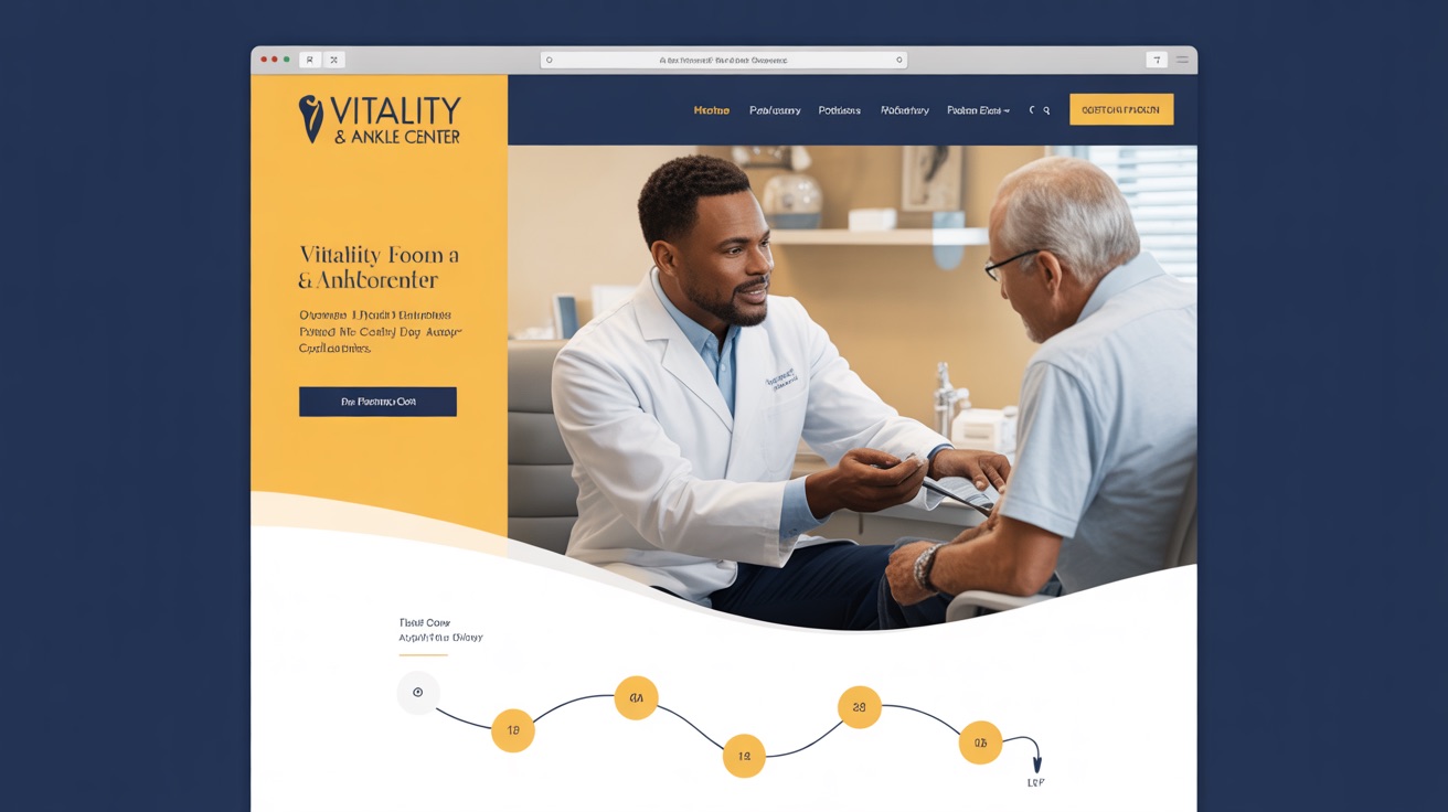 Vitality Foot Ankle Center — Podiatry website design concept