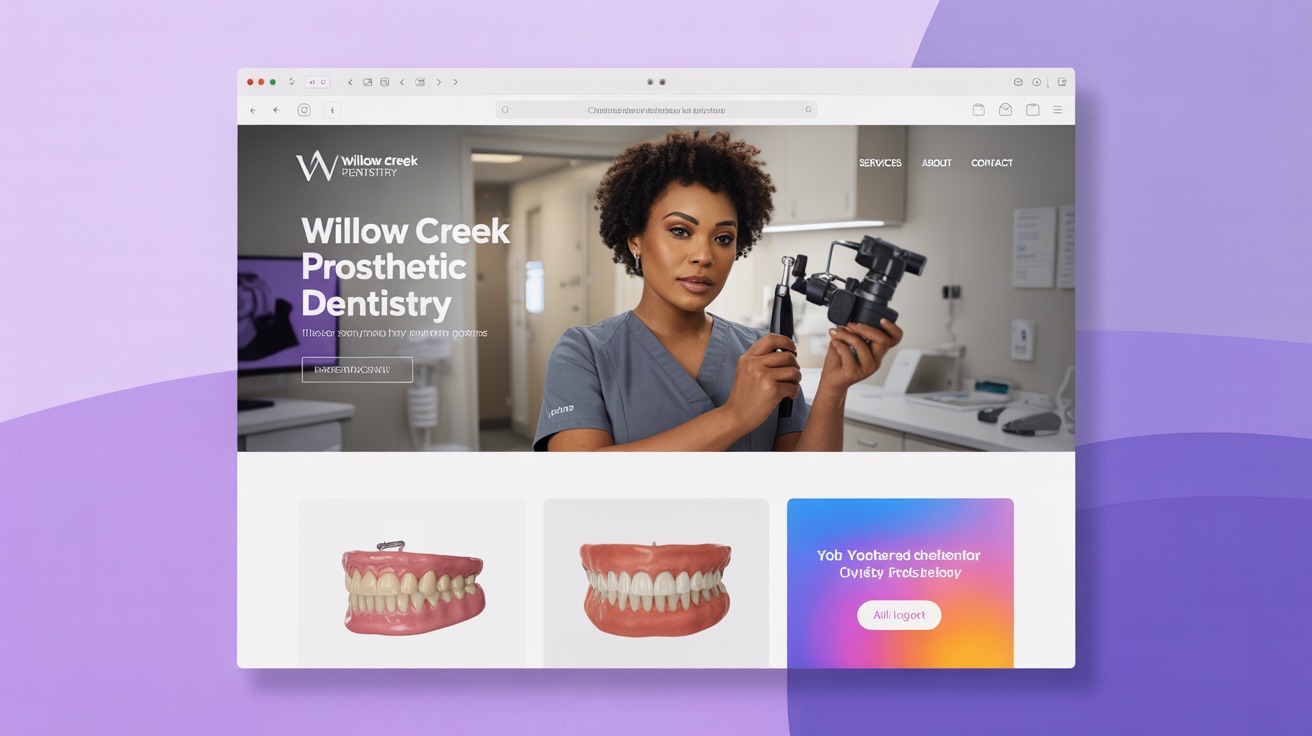 Willow Creek Prosthetic Dentistry — Prosthodontic website design concept