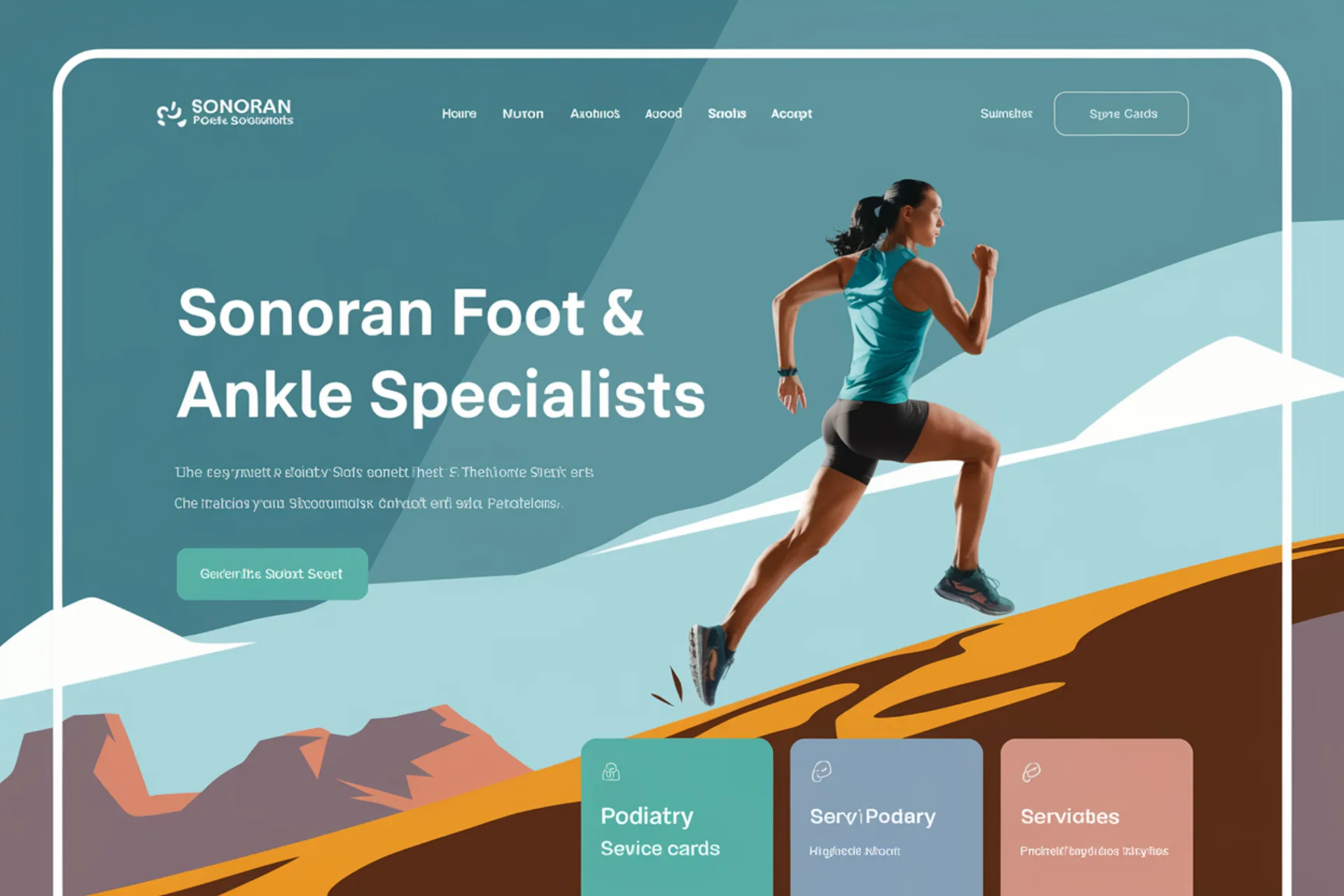 Podiatry Sonoran Foot & Ankle Specialists — Podiatry website design concept