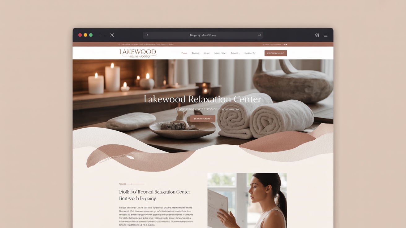 Day Spa Lakewood Relaxation Center — Spa website design concept