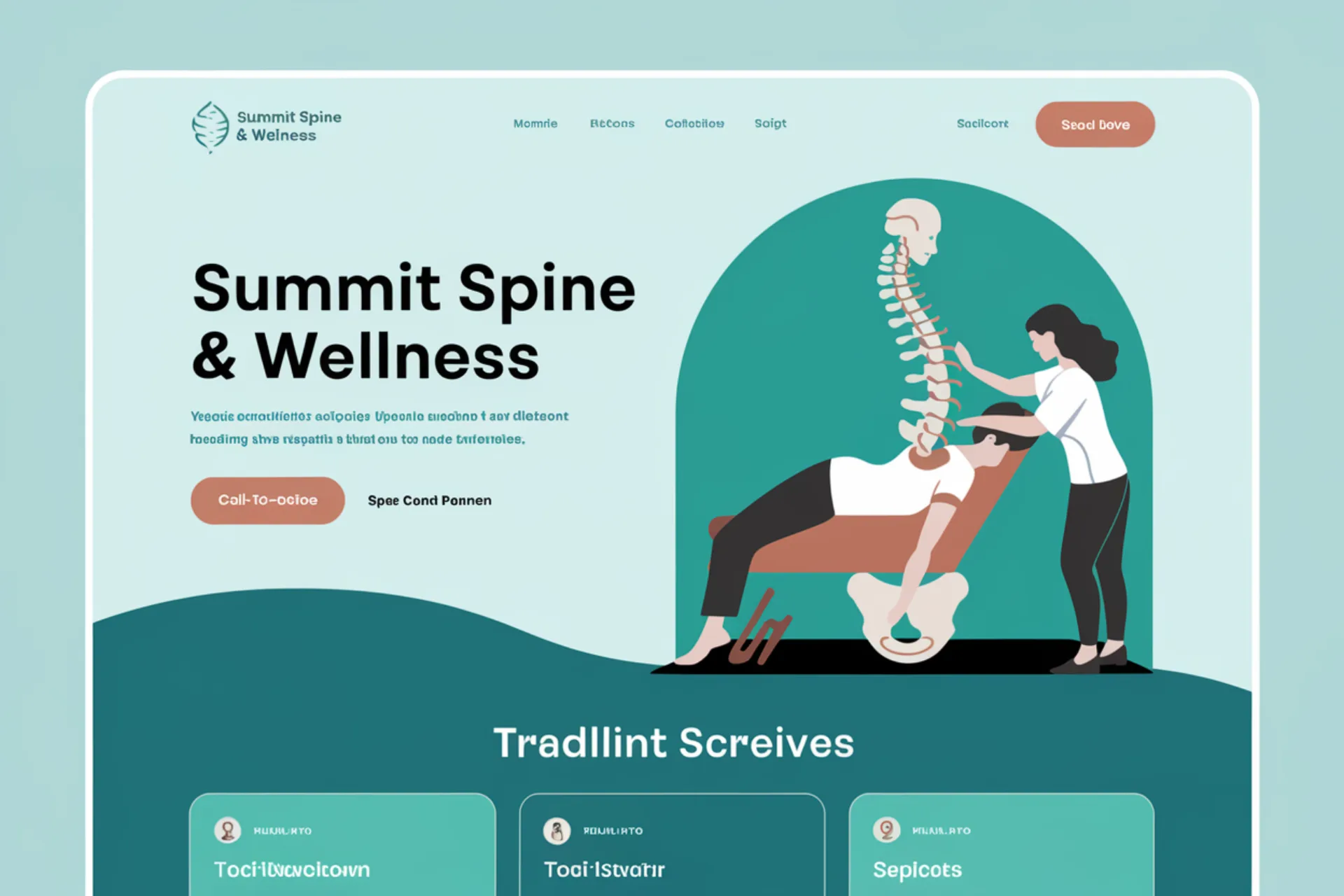 Chiropractic Summit Spine & Wellness — Chiropractic website design concept