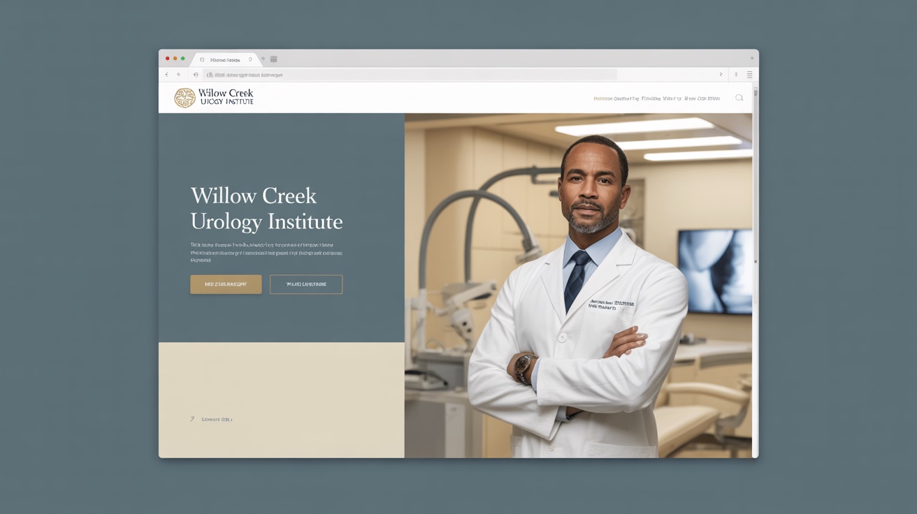 Willow Creek Urology Institute — Urology website design concept