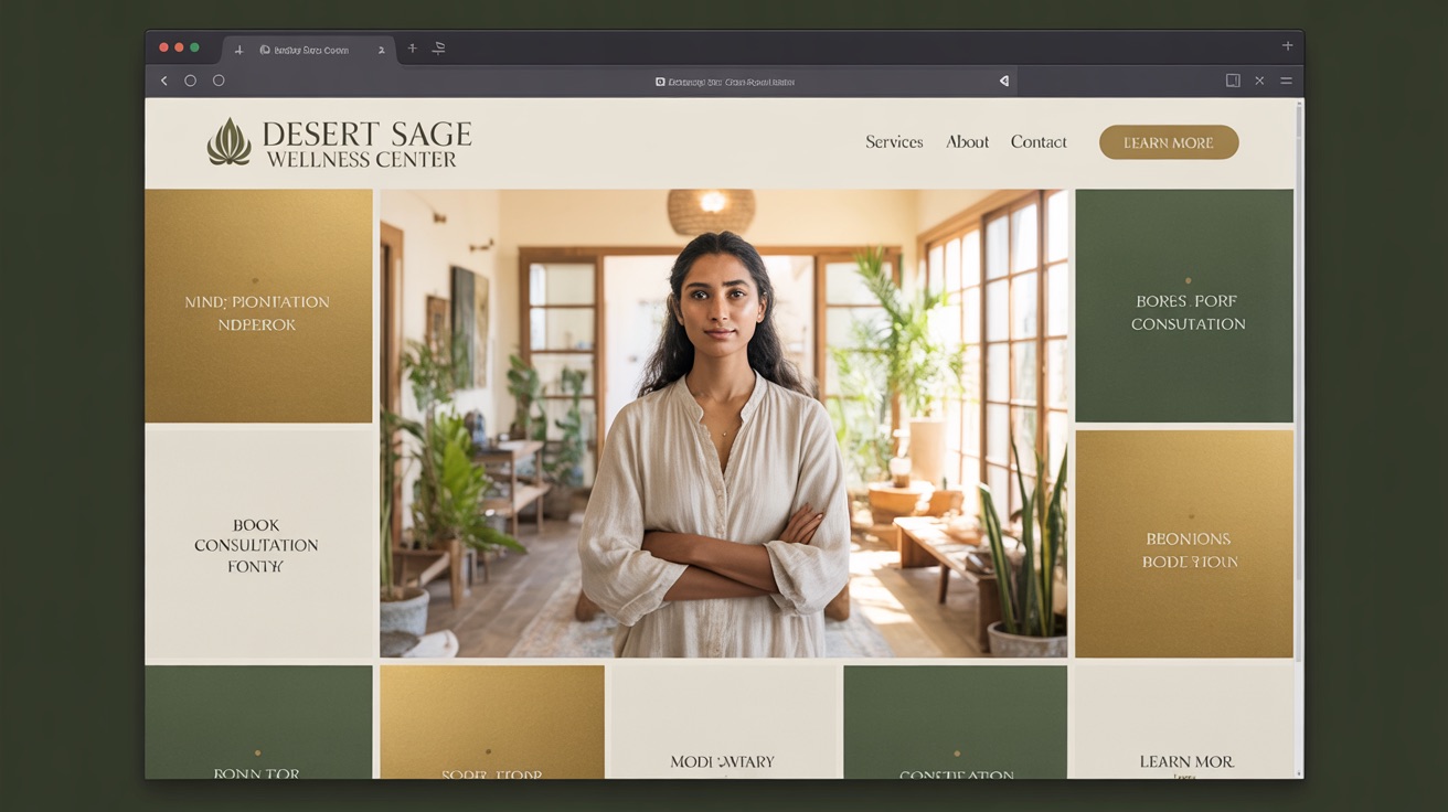 Integrative Desert Sage Wellness Center — Wellness website design concept