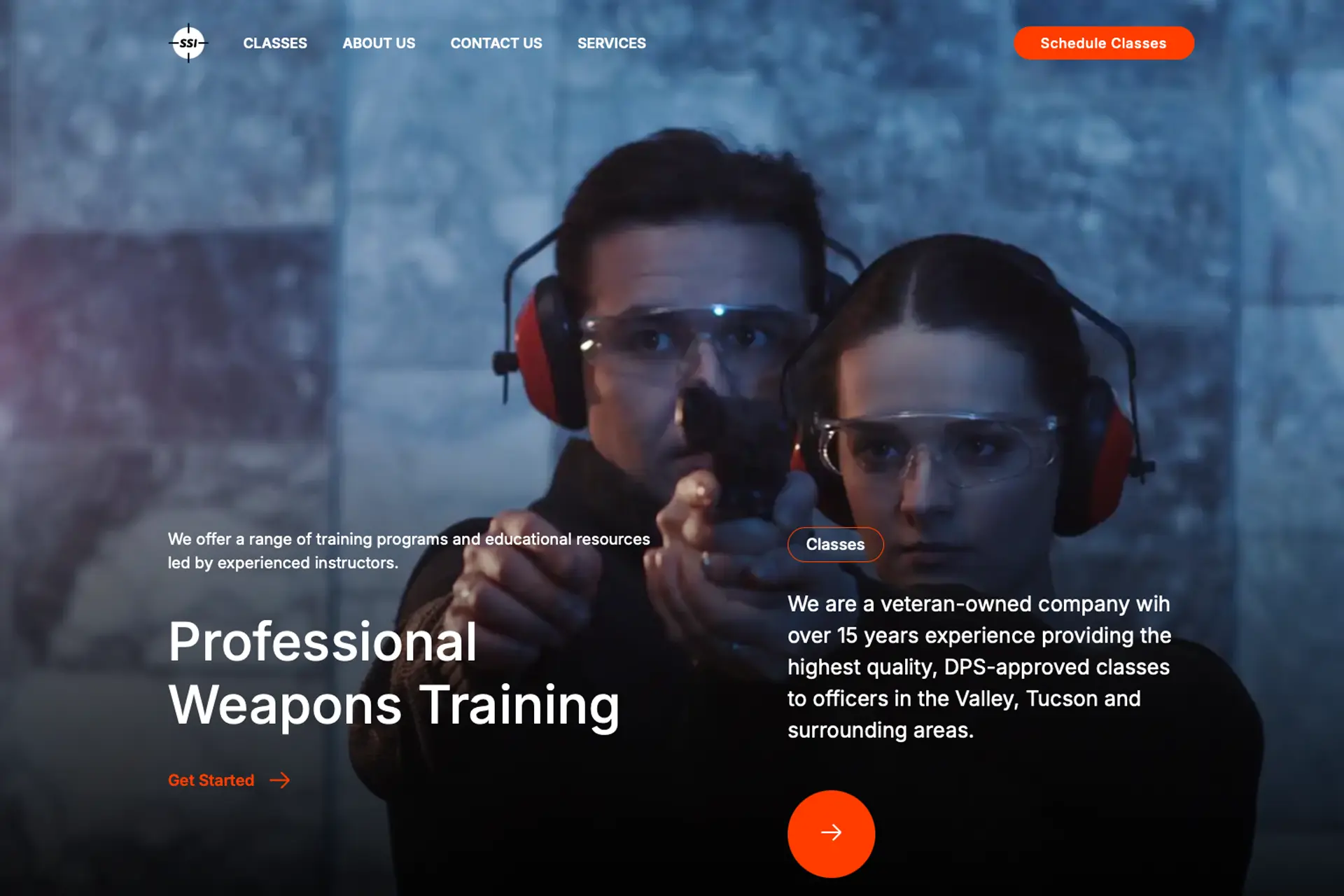SSI Weapons Training website with eCommerce